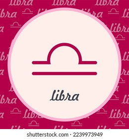 Astrological zodiac sign Libra. Vector icon