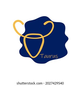 Astrological zodiac signs. Taurus symbols. Constellations on blue. Banner, poster, background, flyer, icon. Flat vector illustration, isolated objects