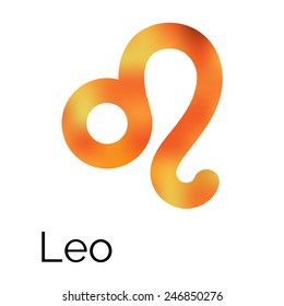 Astrological zodiac symbol Leo, vector sign