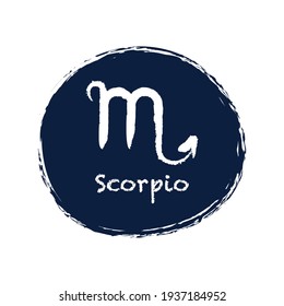 Astrological zodiac symbol Scorpio, astronomical zodiac sign Scorpio. Vector illustration.
