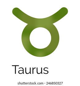 Astrological zodiac symbol Taurus, vector sign