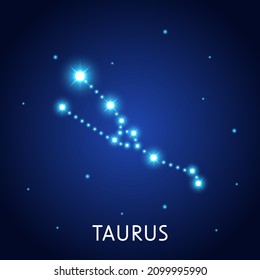 Astrological zodiac Taurus. 12 zodiac symbol. Astronomy occult symbol with zodiac sign.