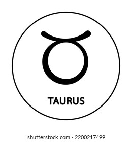 Astrological zodiac Taurus. 12 zodiac symbol. Astronomy occult symbol with zodiac sign.