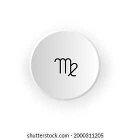 Astrological zodiac Virgo. 12 zodiac symbol. Astronomy occult symbol with zodiac sign.