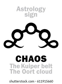 Astrology Alphabet: CHAOS (The Kuiper belt / The Oort cloud). 
Hieroglyphics character sign (original single symbol).