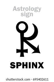 Astrology Alphabet: SPHINX, asteroid #896. 
Hieroglyphics character sign (original single symbol).