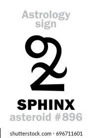 Astrology Alphabet: SPHINX, asteroid #896. 
Hieroglyphics character sign (single symbol).