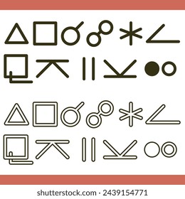 astrology | aspect signs | aspects of the planets | horoscope | vector