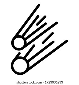 Astrology asteroid icon. Outline astrology asteroid vector icon for web design isolated on white background