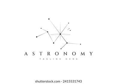 Astrology Astronomy Astrological Sign Symbol Abstract Logo Esoteric Science Cosmic Fashion Badge Brand Identity