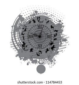 astrology calendar clock background