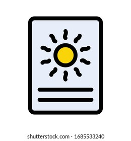 icono de color plano vectorial de tarjeta astrológica 