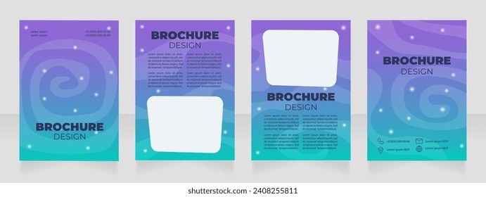 Astrology classes with certification blank brochure design. Template set with copy space for text. Premade corporate reports collection. Editable 4 paper pages. Arial Black, Regular fonts used