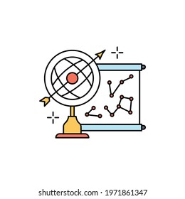 Astrology color line icon. Isolated vector element. Outline pictogram for web page, mobile app, promo