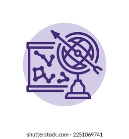 Astrology color line icon. Isolated vector element. Outline pictogram for web page, mobile app, promo