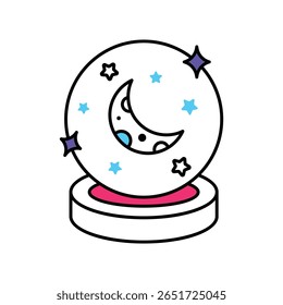 Astrology Crystal Vetor Preencheu ícone de estilo de ilustração de contorno. Arquivo EPS 10