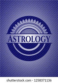 Astrology with denim texture