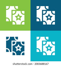 Astrology Flat four color minimal icon set