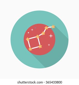 Astrology  flat  icon with long shadow,eps10,