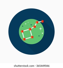 Astrology  flat  icon with long shadow,eps10,