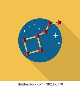 Astrology  flat  icon with long shadow,eps10,