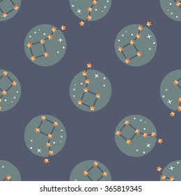 Astrology flat icon, seamless pattern background