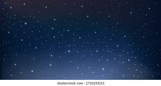 Astrology horizontal background. Milky way galaxy. Stardust in deep universe and bright shining stars in cosmos. Vector Illustration.