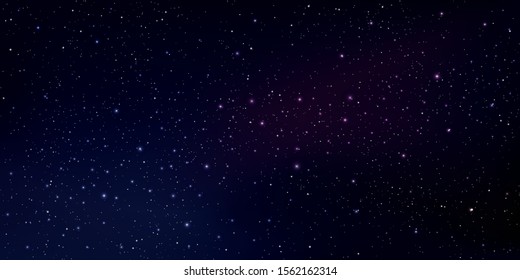 Astrology horizontal background, Star universe background, Bright star in the dark space, Milky way galaxy, Vector Illustration.