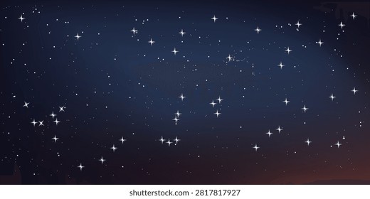 Astrology horizontal background, Star universe background, Milky way galaxy. Vector Illustration