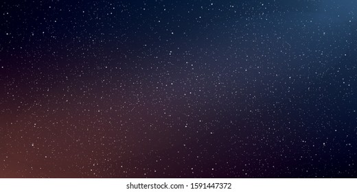 Astrology horizontal background, Starry sky colourful glow, Milky way galaxy in the cosmos, Vector Illustration.