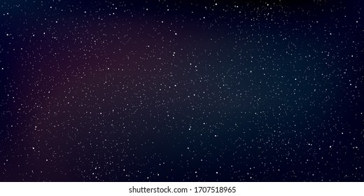 Astrology horizontal background, Starry sky colourful glow, Milky way galaxy in the cosmos, Vector Illustration.