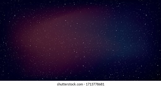 Astrology horizontal background  Starry sky colourful glow  Milky way galaxy in the cosmos  Vector Illustration 