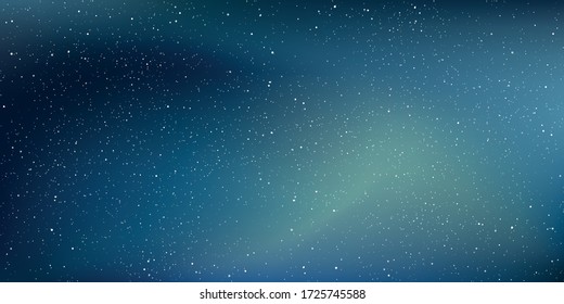 Astrology horizontal background, Starry sky colourful glow, Milky way galaxy in the cosmos, Vector Illustration.