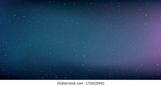 Astrology horizontal background, Starry sky colourful glow, Milky way galaxy in the cosmos, Vector Illustration.