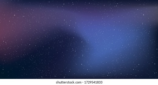 Astrology horizontal background, Starry sky colourful glow, Milky way galaxy in the cosmos, Vector Illustration.