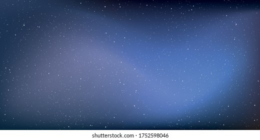 Astrology horizontal background, Starry sky colourful glow, Milky way galaxy in the cosmos, Vector Illustration.