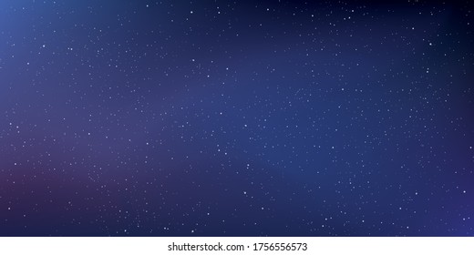 Astrology horizontal background, Starry sky colourful glow, Milky way galaxy in the cosmos, Vector Illustration.