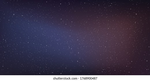 Astrology horizontal background, Starry sky colourful glow, Milky way galaxy in the cosmos, Vector Illustration.