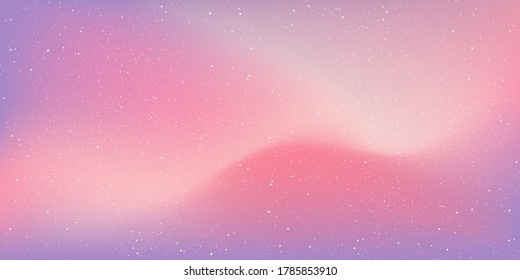 Astrology horizontal background, Starry sky colourful glow, Milky way galaxy in the cosmos, Vector Illustration.