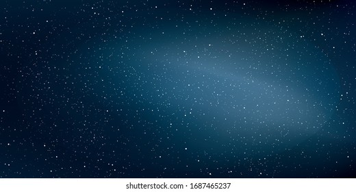 Astrology horizontal star universe background. The night with nebula in the cosmos. Milky way galaxy in the infinity space. Starry night with shiny stars in the gradient sky. Vector illustration.