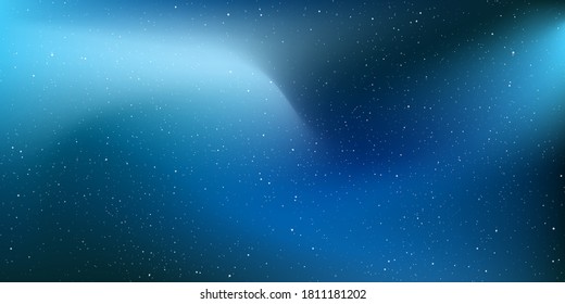 Astrology horizontal star universe background. The night with nebula in the cosmos. Milky way galaxy in the infinity space. Starry night with shiny stars in the gradient sky. Vector illustration.
