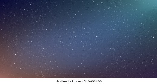 Astrology horizontal star universe background. The night with nebula in the cosmos. Starry night with shiny stars in the gradient sky. Vector illustration.