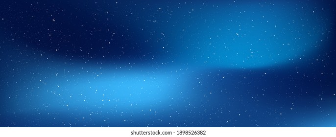 Astrology Horizontal Star Universe Background. The Night With Nebula In The Cosmos. Milky Way Galaxy In The Infinity Space. Starry Night With Shiny Stars In The Gradient Sky. Vector Illustration.