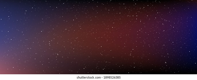 Astrology horizontal star universe background, The night with nebula in the cosmos, Milky way galaxy in the infinity space, Vector illustration.