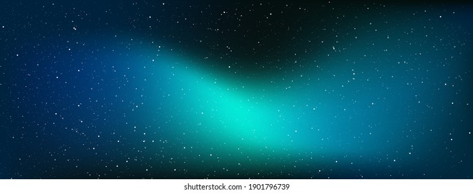 Astrology horizontal star universe background. The night with nebula in the cosmos. Milky way galaxy in the infinity space. Starry night with shiny stars in the gradient sky. Vector illustration.