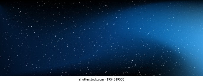 Astrology horizontal star universe background. The night with nebula in the cosmos. Milky way galaxy in the infinity space. Starry night with shiny stars in the gradient sky. Vector illustration.