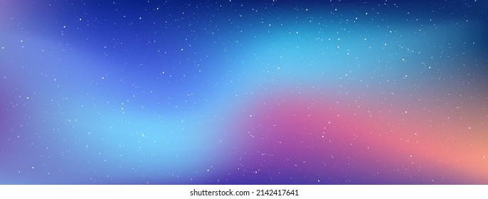 Astrology horizontal star universe background  The night and nebula in the cosmos  Milky way galaxy in the infinity space  Starry night and shiny stars in the gradient sky  Vector illustration 