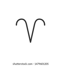 Astrology, horoscope, Aries, zodiac icon. Vector illustration, flat design.