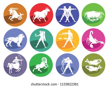 Astrology horoscope, icon set
