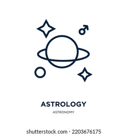 astrology icon from astronomy collection. Thin linear astrology, astronomy, space outline icon isolated on white background. Line vector astrology sign, symbol for web and mobile